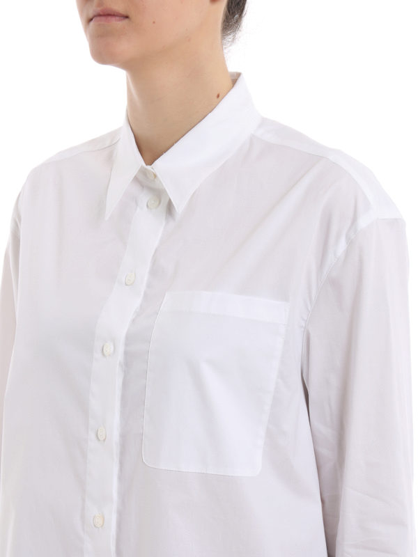 Optical white poplin shirt 