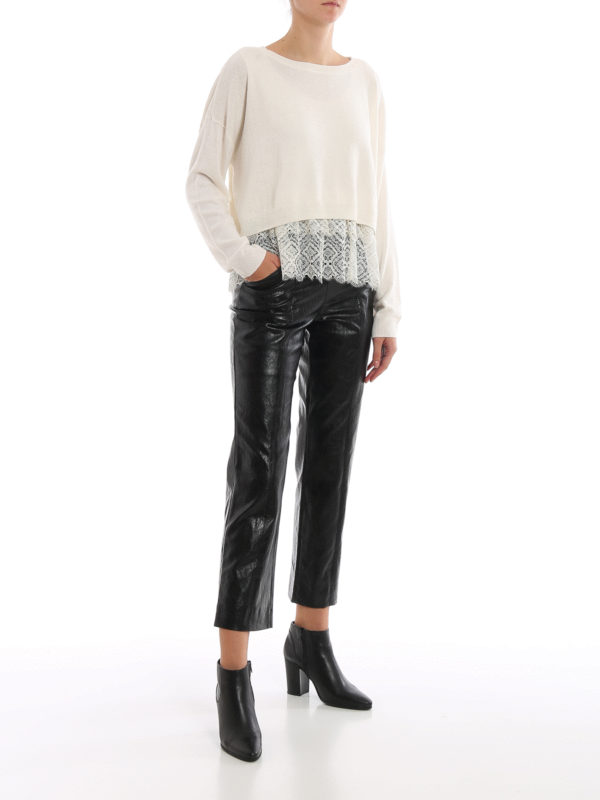 یقه گرد Twinset - Crop sweater with 