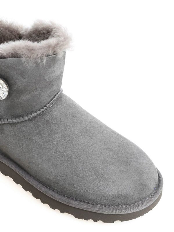 ugg mini bailey button bling grey