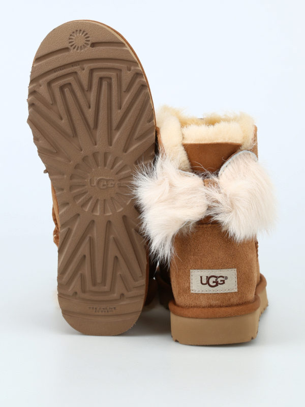 ugg boots fluff bow mini