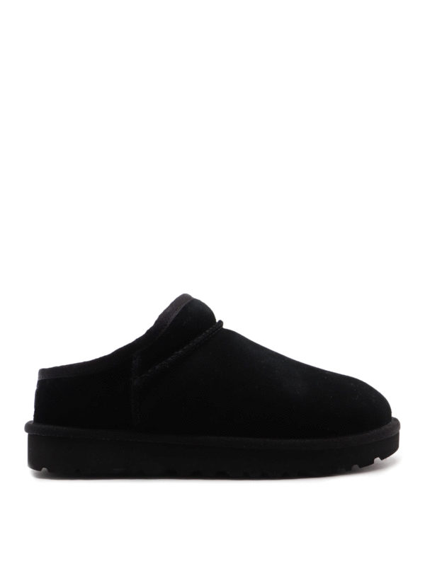 black suede slippers