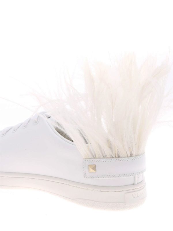 valentino sneakers with feathers