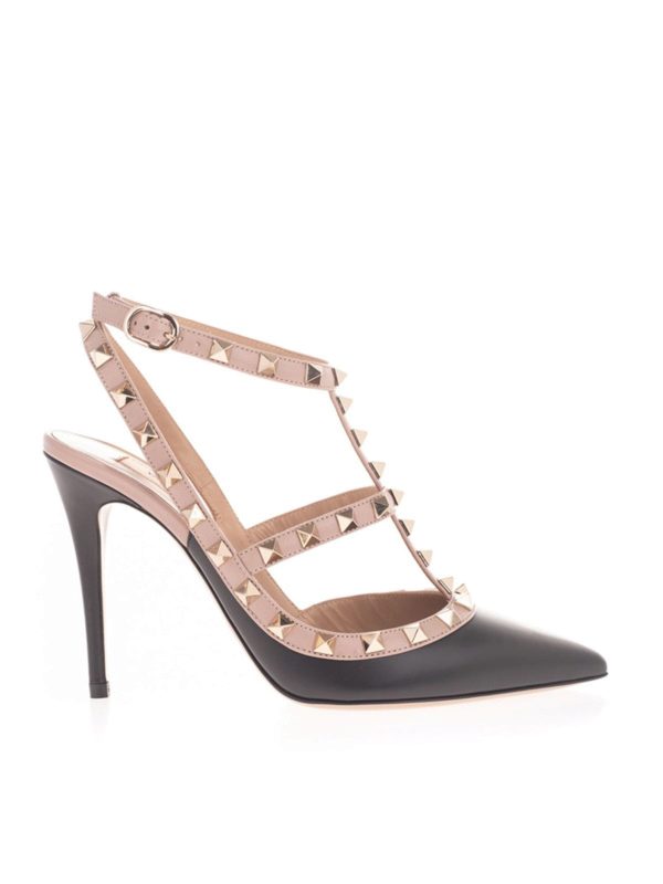 valentino garavani rockstud 100 blush patent leather pumps