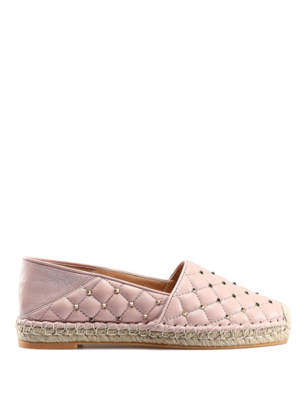 Pink leather espadrilles Clearance