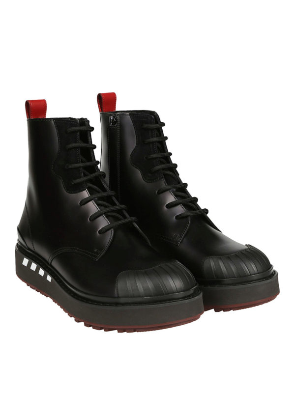 Uitlijnen pion duisternis Ankle boots Valentino Garavani - Brushed leather black combat boots -  QY2S0B14AZKDFM