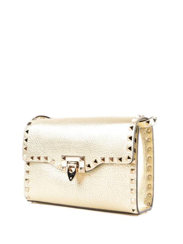 valentino rockstud gold bag