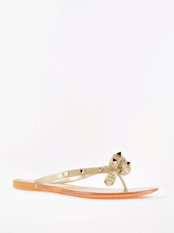 valentino rockstud pvc thong