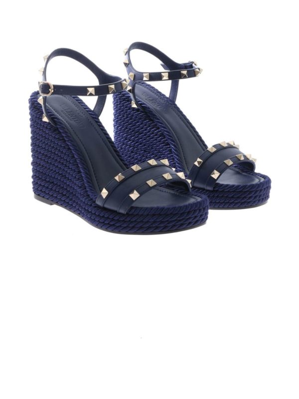 valentino blue wedges