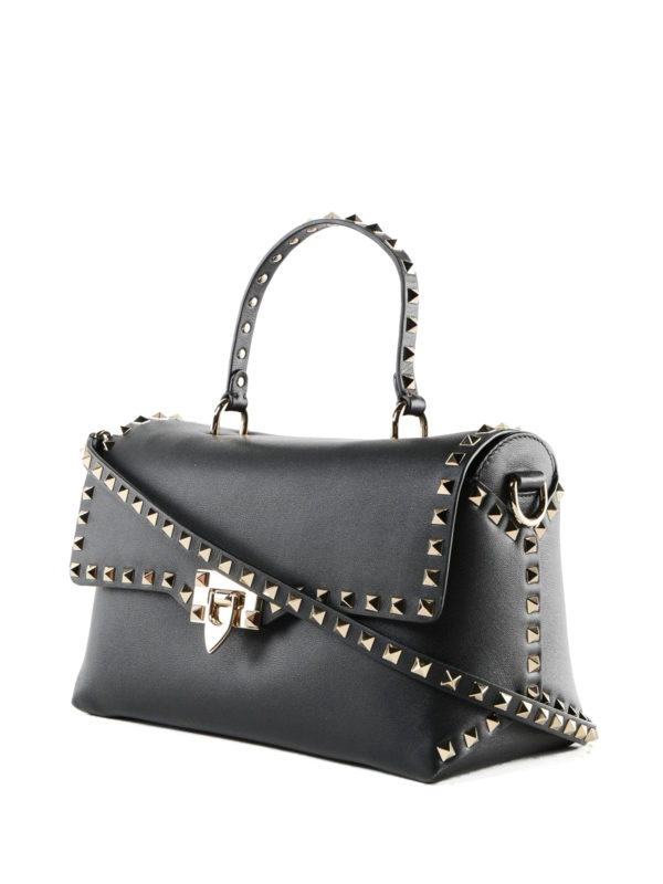 rockstud leather tote