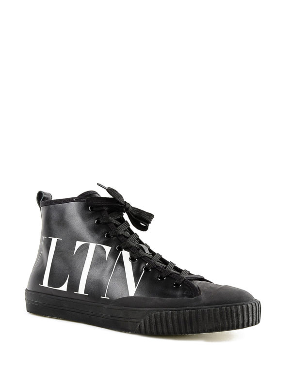 valentino high top sneakers black