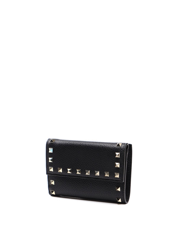 valentino garavani studded leather wallet