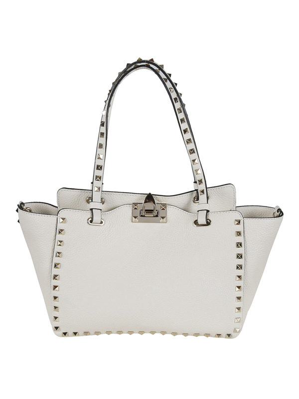 Totes bags Valentino Garavani - Rockstud S white tote - TW2B0037VSFI16