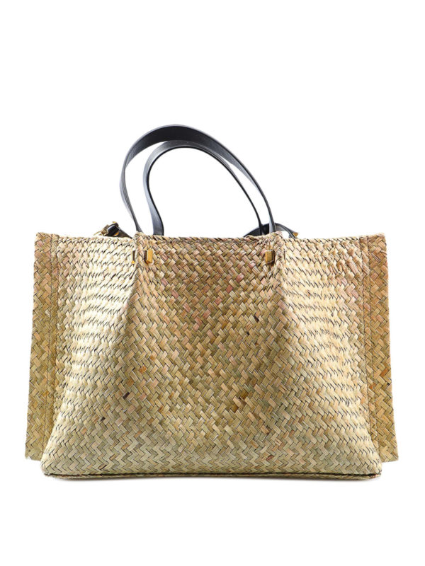 Totes bags Valentino Garavani - VLogo M straw tote bag - RW0B0D99ILMEX9