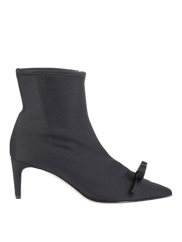 red lycra ankle boots