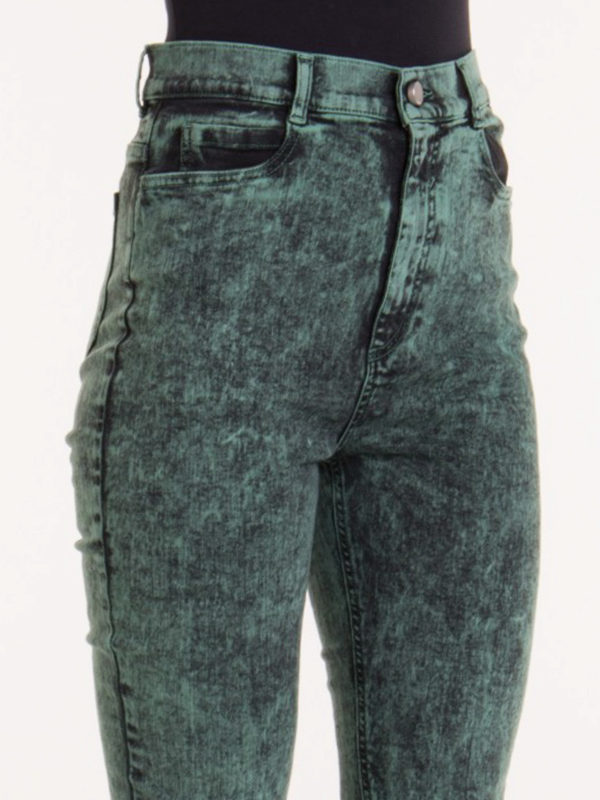 Marble effect denim skinny jeans 