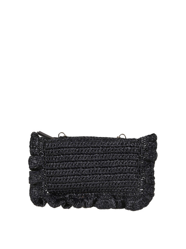 valentino raffia clutch