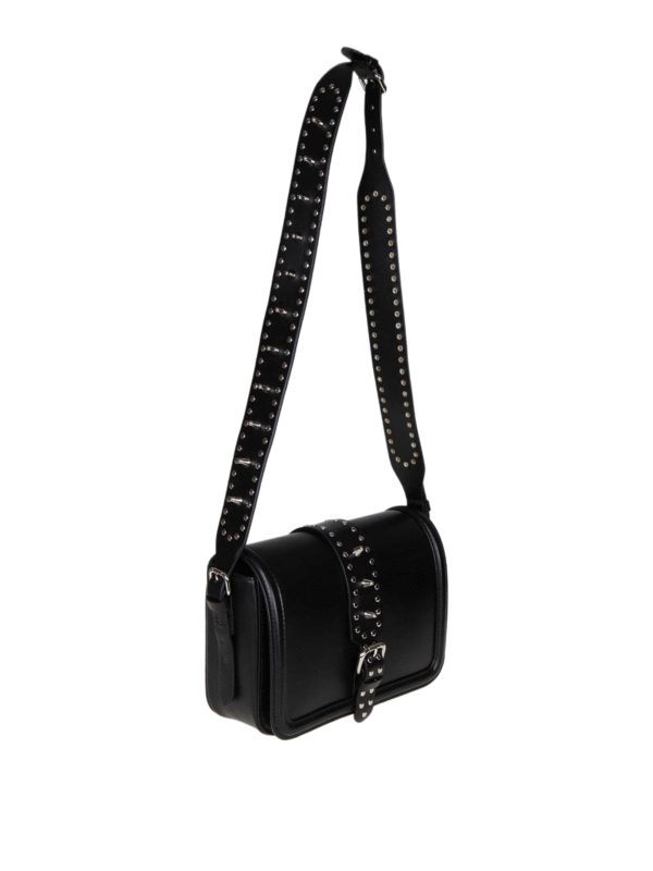 valentino black studded crossbody bag