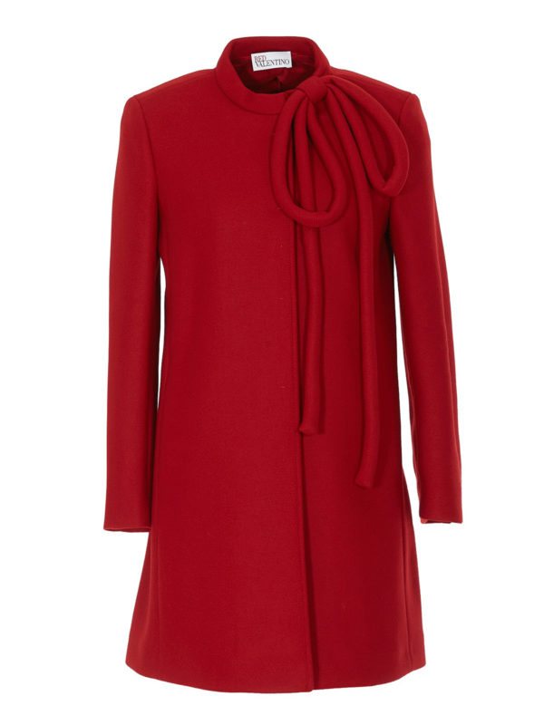 red maxi coat