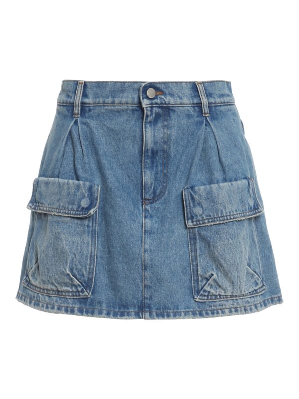 شلوارک Valentino Red - Denim skirt 
