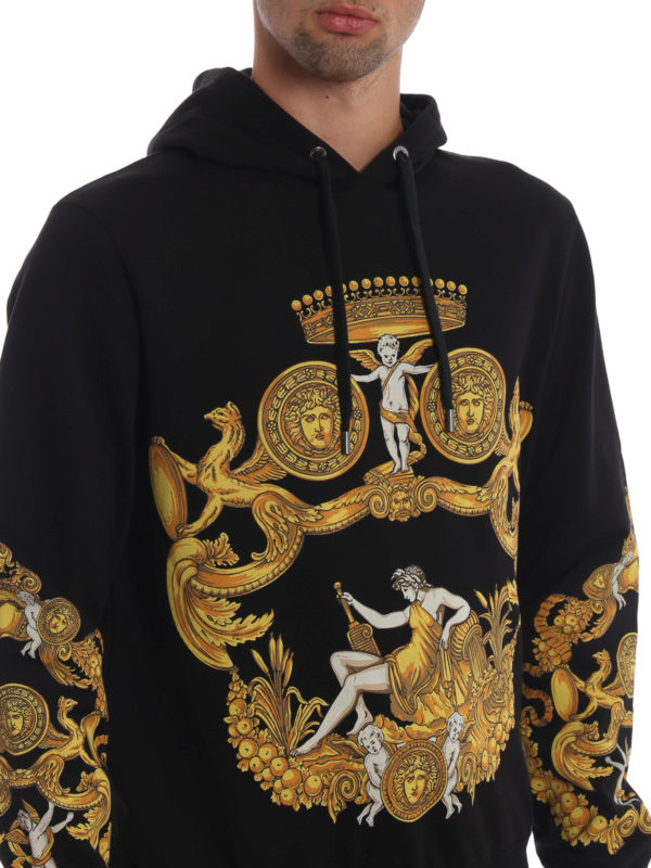 blasone barocco print hoodie
