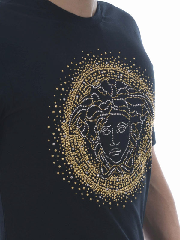 Versace - Crystals and studs logo T 
