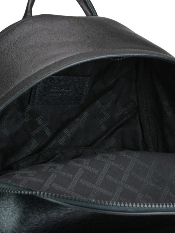 VERSACE buy online Palazzo black saffiano leather backpack