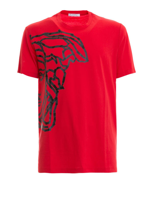 Versace Collection - Half Medusa Head red T-shirt - t-shirts ...