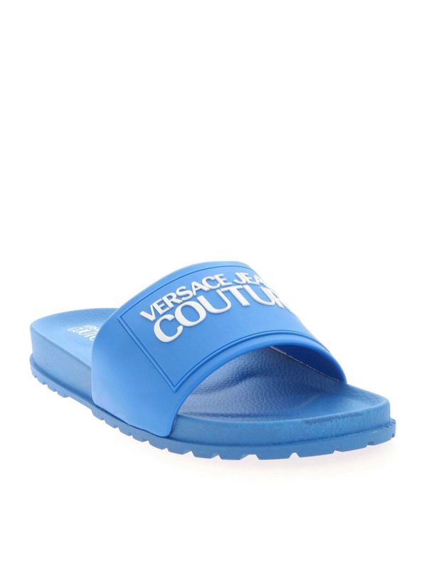 blue versace slippers