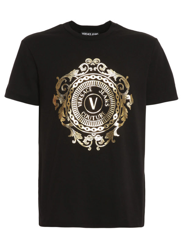 T-shirts Versace Jeans Couture - Laminated logo T-shirt - B3GWA74F30454K42