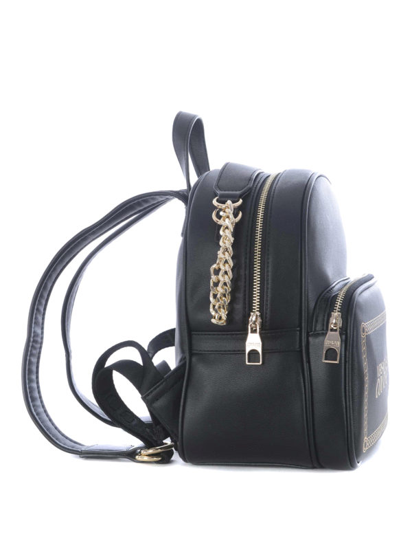 golden chain eco leather backpack 