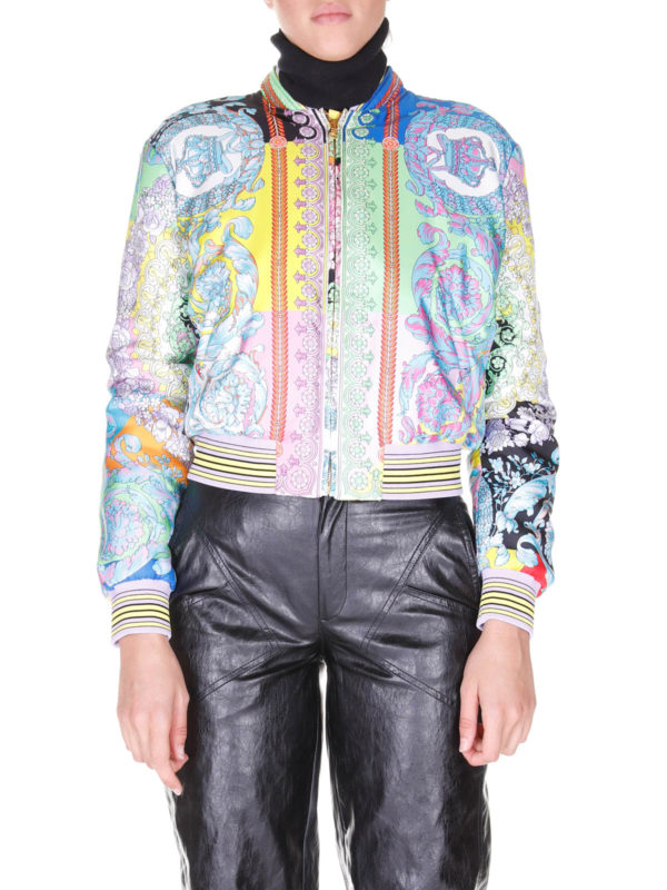 versace silk bomber jacket