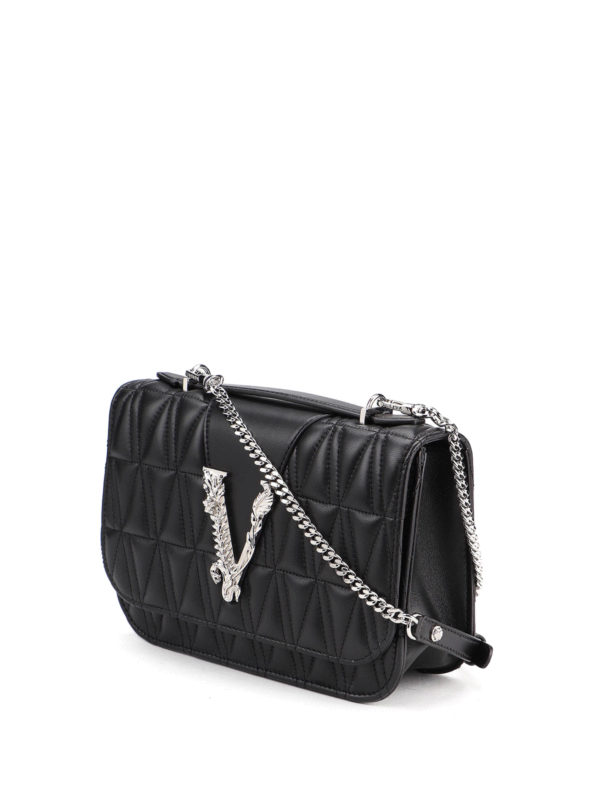 versace virtus quilted shoulder bag