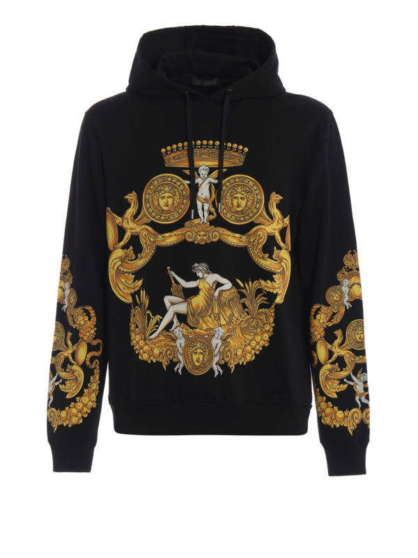 blasone barocco print hoodie