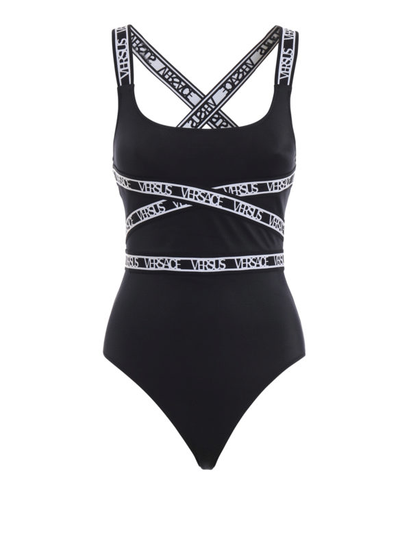 versace one piece swimsuit black