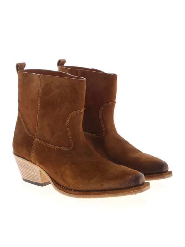 brown suede womens booties