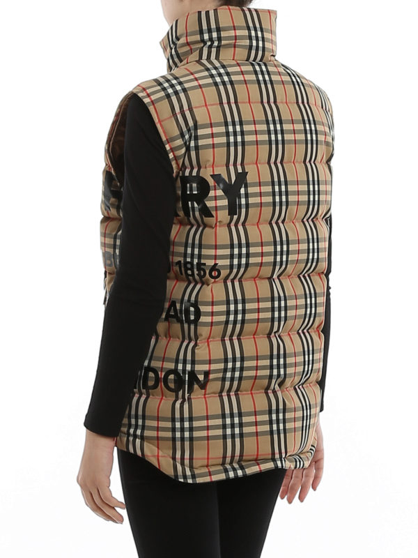 burberry check vest