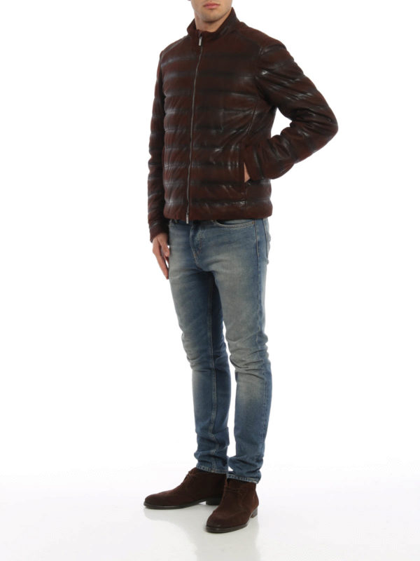 چرم Tod'S - Waxed suede padded jacket 