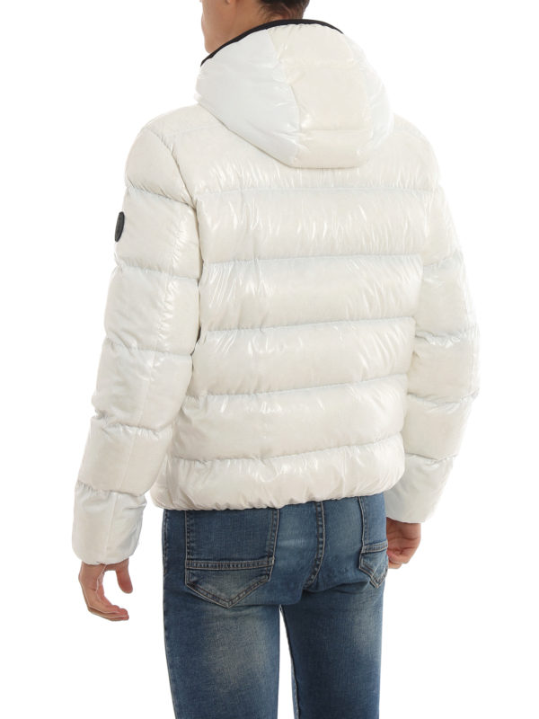 white quilted puffer jacket