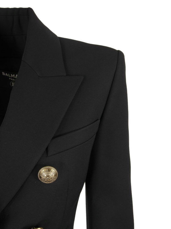 Wool blend double-breasted blazer 