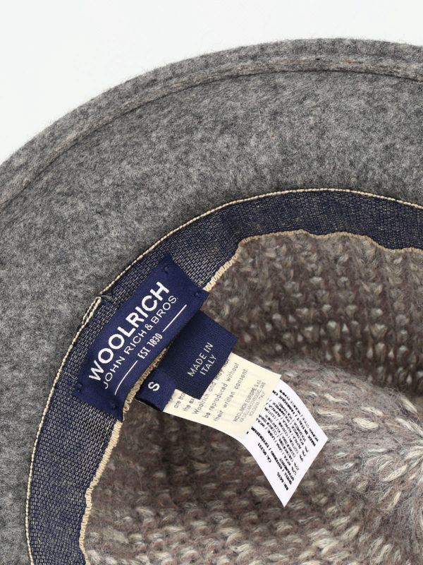 Wool felt and knitted hat 
