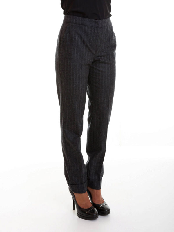 Wool pinstripe formal trousers 