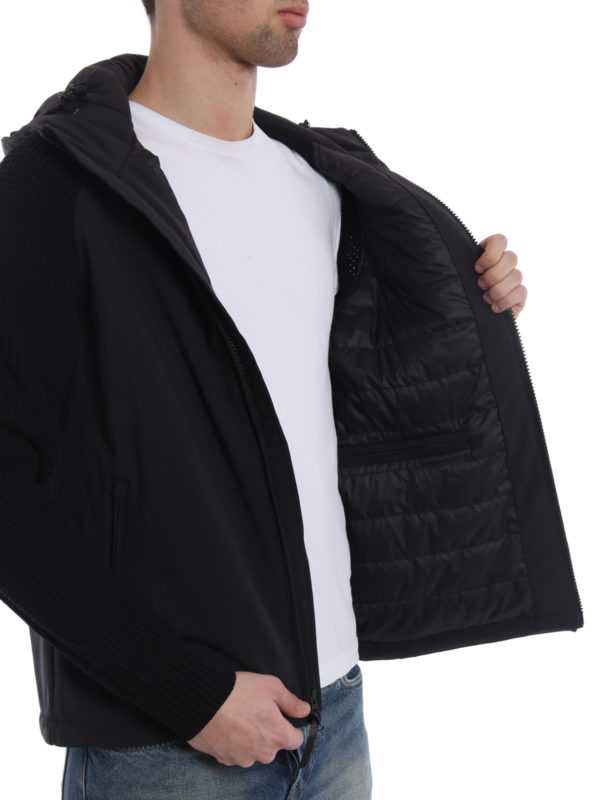 Plumrun black hooded sporty jacket 