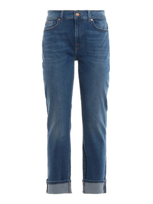 7 FOR ALL MANKIND: Jeans Rectos - The Relaxed Skinny - Lavado Medio