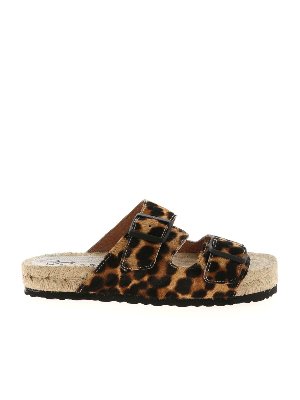 MANEBI: flip flops - Double strap animal print slippers