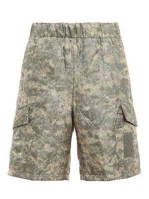 RAEBURN: Trousers Shorts - Acu Digital camouflage bermuda shorts