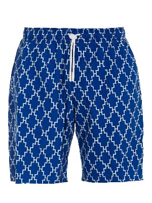 Marcelo Burlon County Of Milan: Trousers Shorts - Printed cotton bermuda shorts