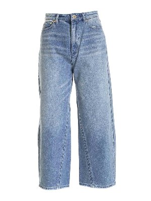 MICHAEL KORS: flared jeans - Palazzo jeans in faded blue