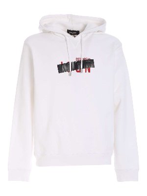 Sweatshirts Sweaters Valentino Vltn Hoodie In White Wv3mf14f3tva33