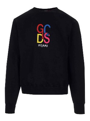 GCDS: Sweatshirts & Sweaters - Hands logo sweatshirt in black
