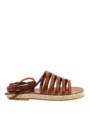 TOD'S: sandals - Leather cage sandals
